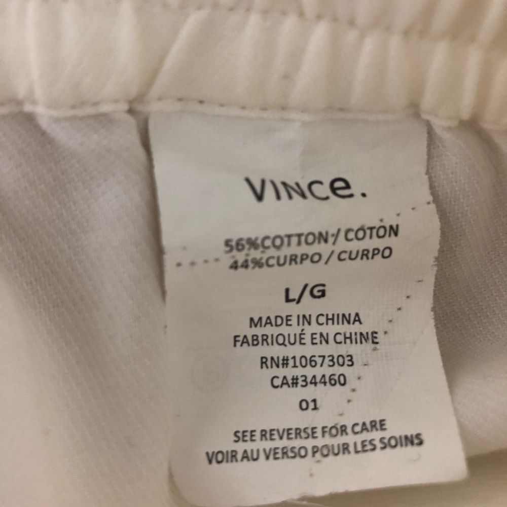Vince white cotton casual skirt button front - Picture 5 of 5